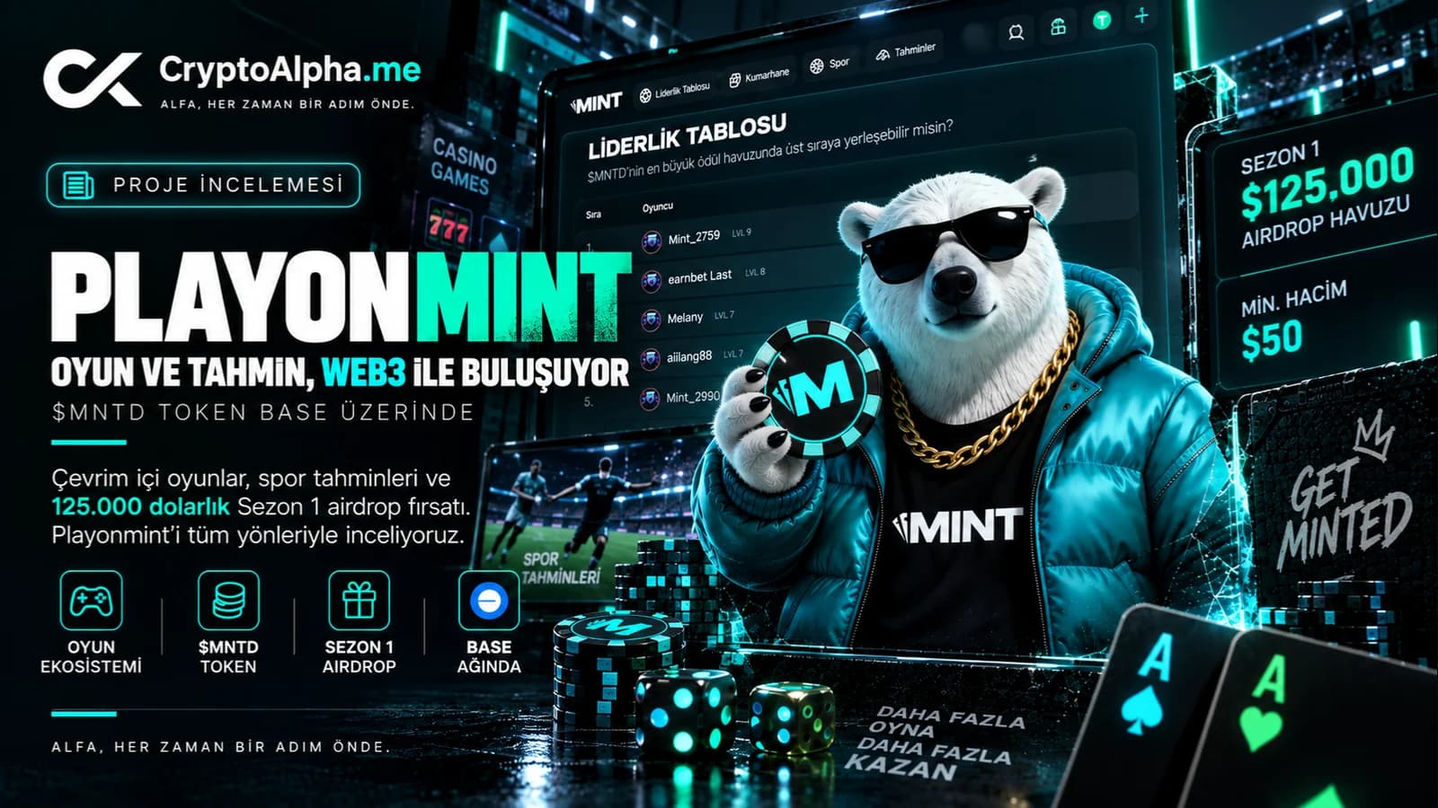 Playonmint (MINT): Base üzerinde $MNTD token, Sezon 1 airdrop şartları ve bilinmeyenler