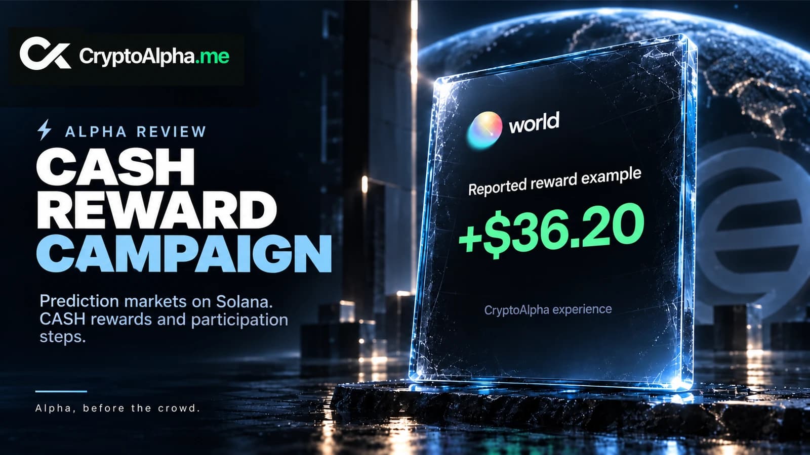 World CASH airdrop campaign: participation after maintenance