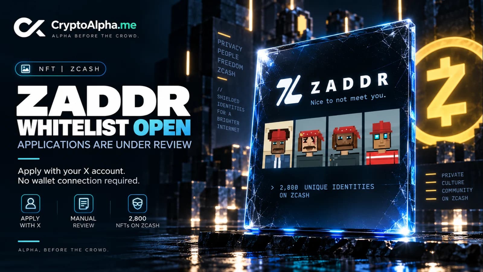 ZADDR whitelist application: the steps and what decides approval