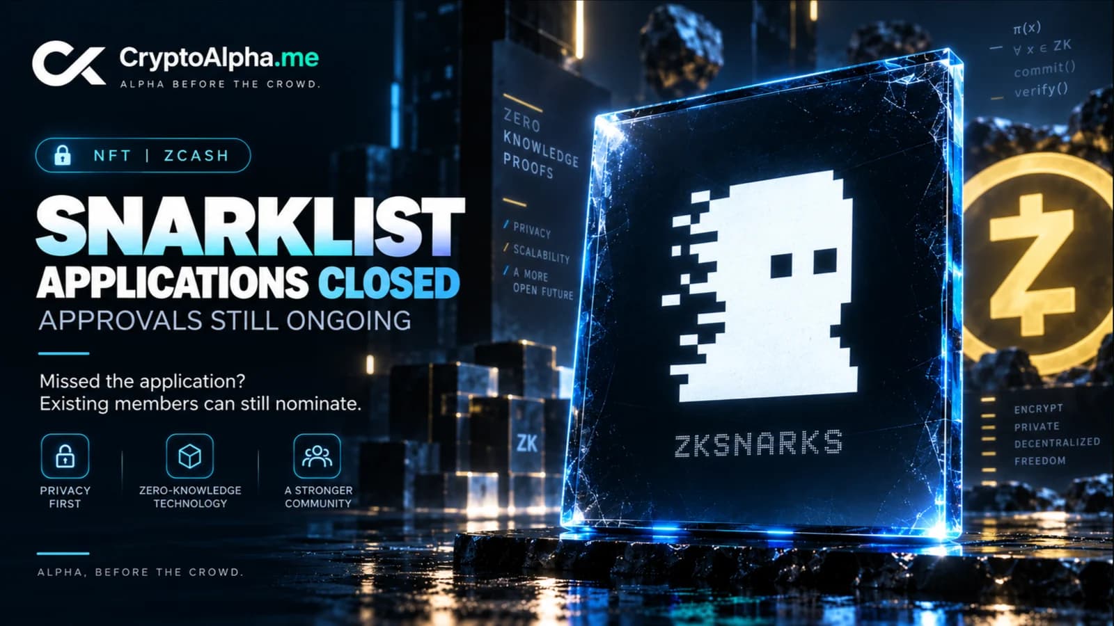 zkSNARKs SNARKLIST: applications closed, approvals continue