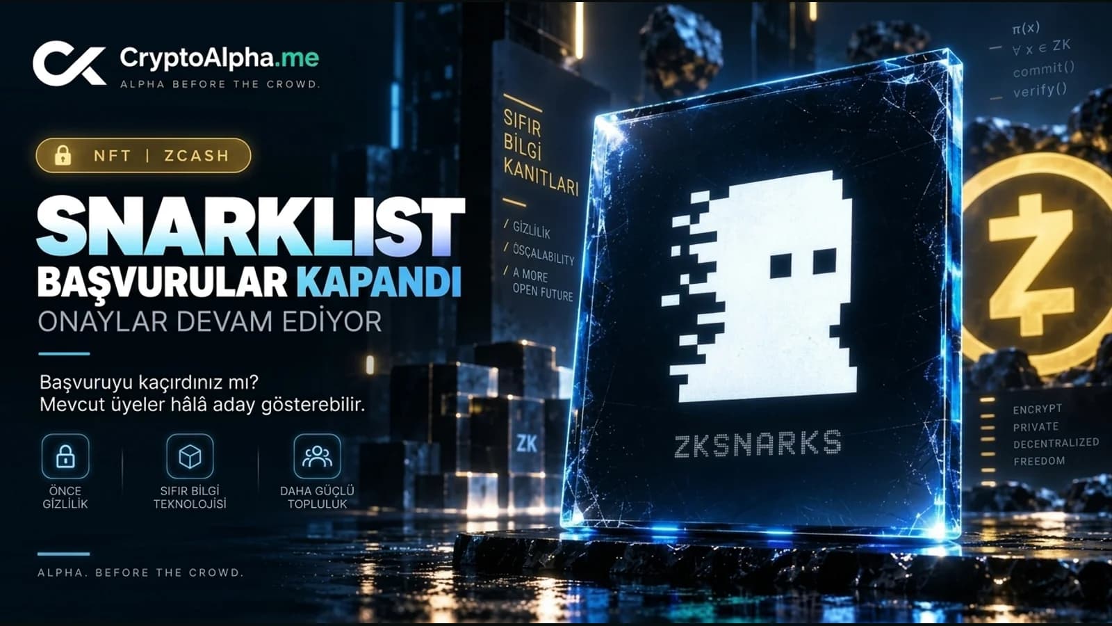 zkSNARKs SNARKLIST: başvurular kapandı, onaylar sürüyor